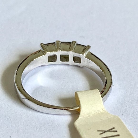 Vintage Smoky Topaz Ring Size 9 Gray Cubic Zirconia Camilla Lucia Simulated - Picture 6 of 10